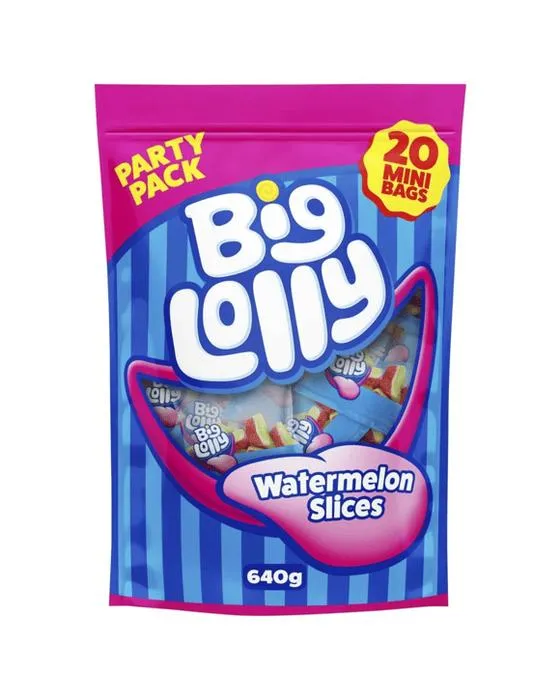 20 Pack Grandes tranches de pastèque Lolly Partager Pack 640g