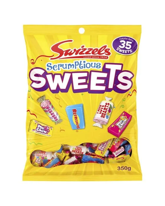 35 pièces Swizzels Scromptious Sweets 350g