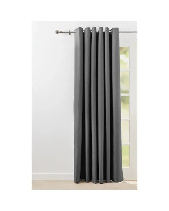 Rideaux de sortie des paupières double largeur Monaco - Poivre - 240cm x 213cm