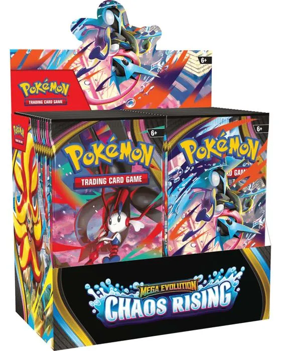 Jeu de cartes de trading de Pokemon: Mega Evolution Chaos Rising Booster - Assortiment