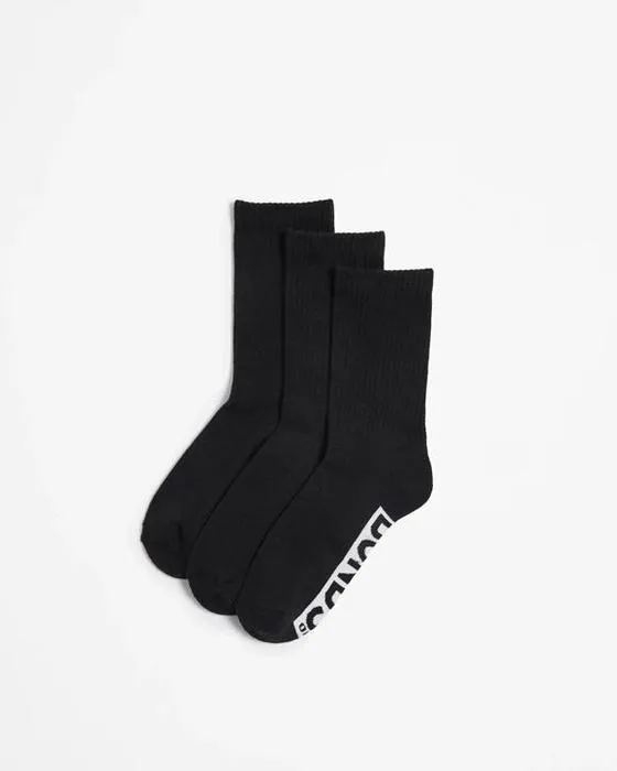 Coton Blend Coussined Crew Logo Chaussettes Sportives 3 Pack - Bonds