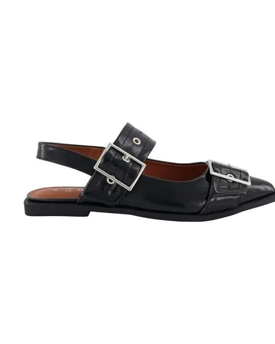 Buckle Slingback Ballet Flats