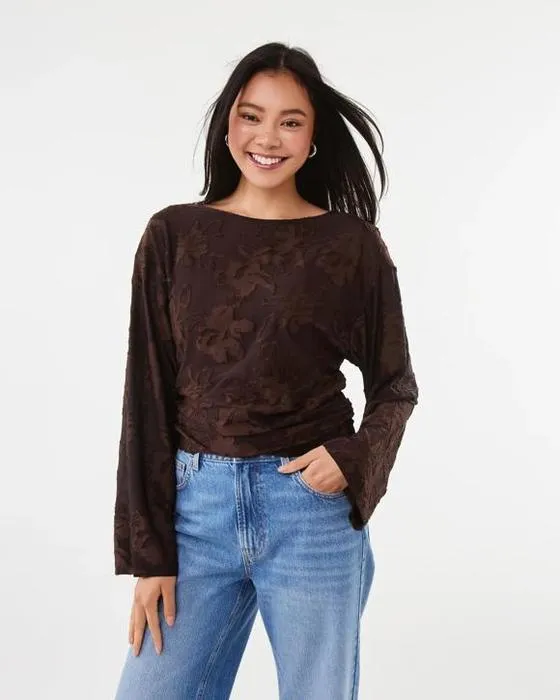Haut de la Manche longue Jacquard