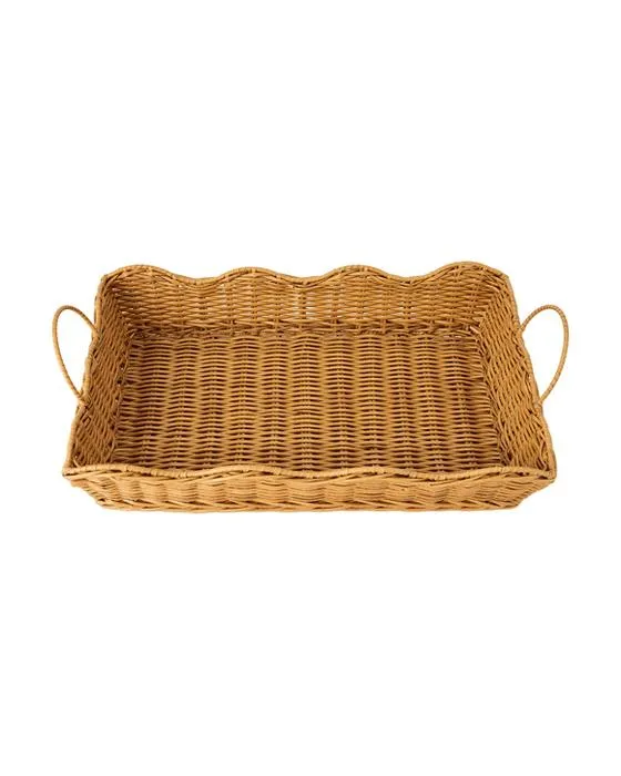 Wavy Edge Rattan Look Tray