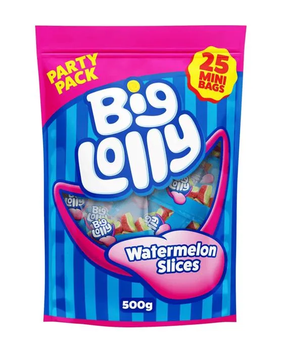 25 Pack Grandes tranches de pastèque Lolly Partager Pack 500g