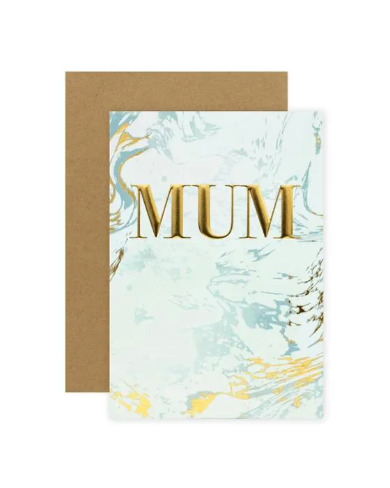 Connexions de la Carte d'anniversaire Hallmark pour maman - Or et marbre