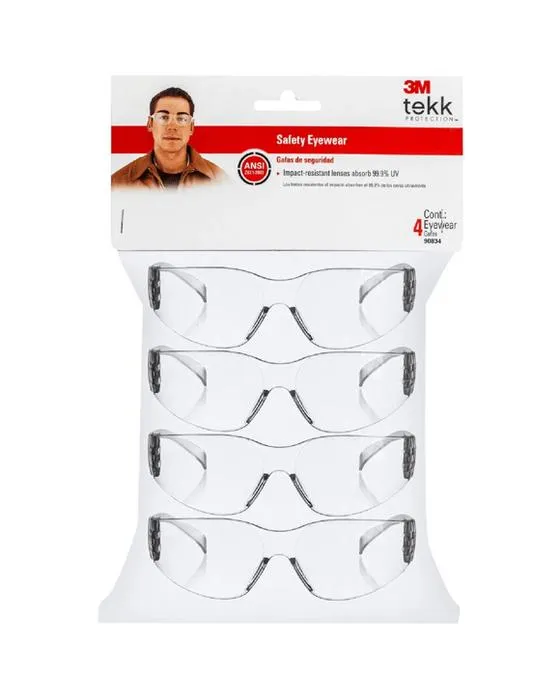 3M Sécurité Eyewear Clear 4 Pack