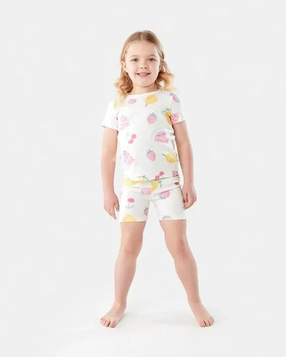 Set de pyjama à manches courtes à côtes