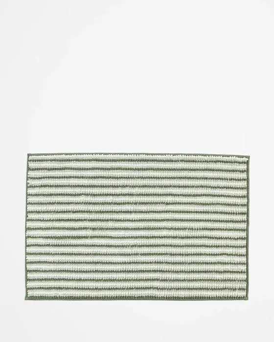 Tapis de bain à rayures Bobble cible - vert