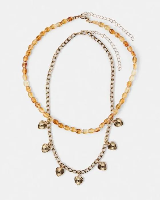 2 Pack Perles et colliers de coeur - Tonor