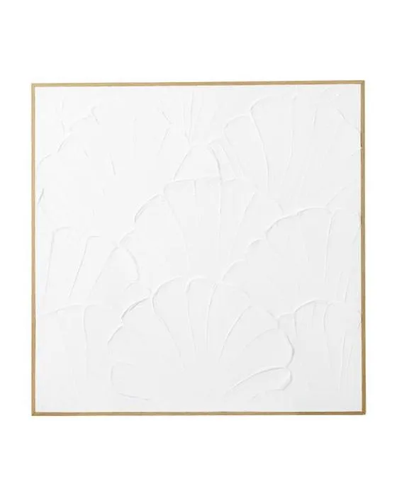 Toile encadrée de coquilles texturées - 80cm x 80cm