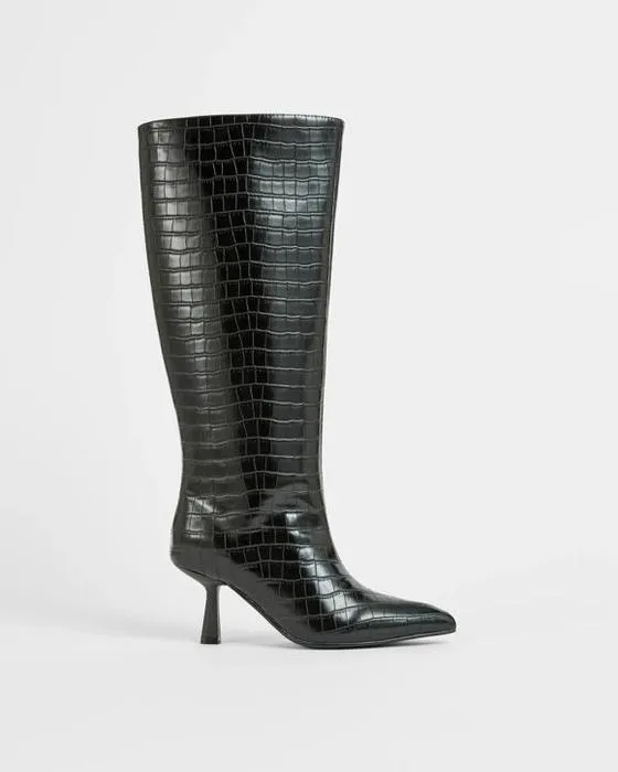 Bottes longues à talons hauts - Scarlet