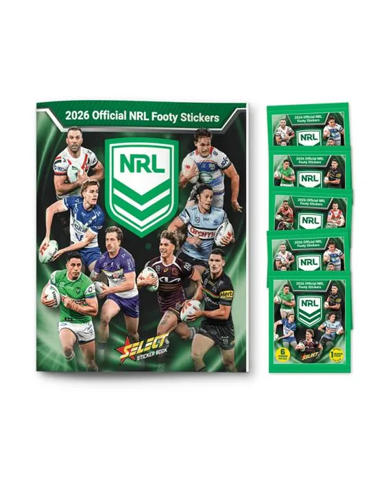 2026 Stickers Officiel NRL Footy Livre Bundle - Vert