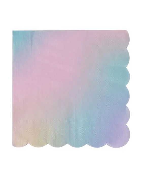 20 Paquet de serviettes en papier à pétoncles Ombre