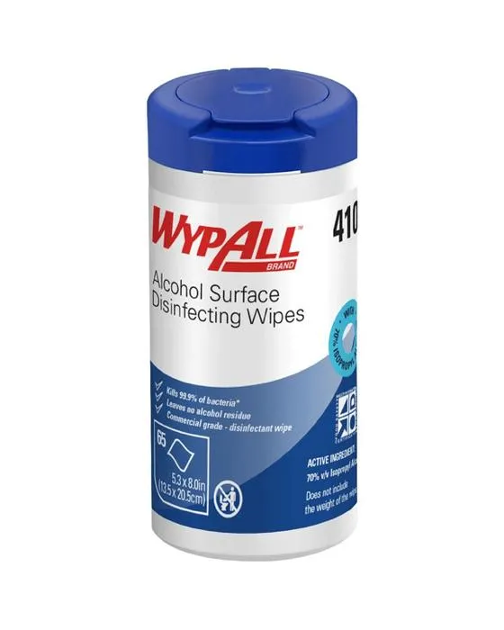 WyPall Alcool surface désinfection Wipes 65 feuilles