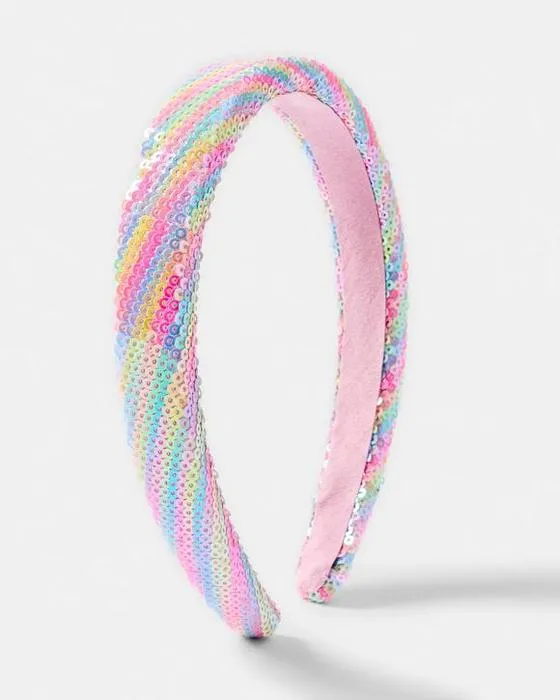 Bandeau de paillettes roses
