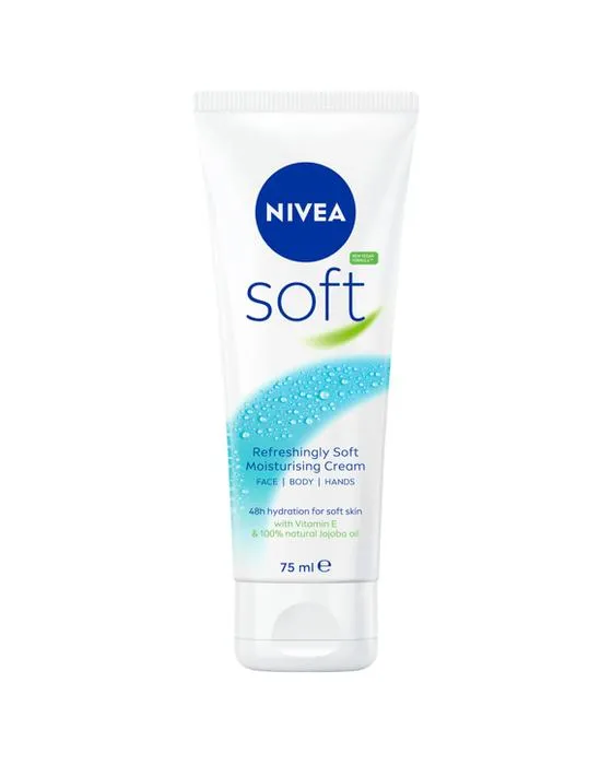 Crème d'hydratation Nivea Soft 75ml - Huile de Vitamine E & Jojoba
