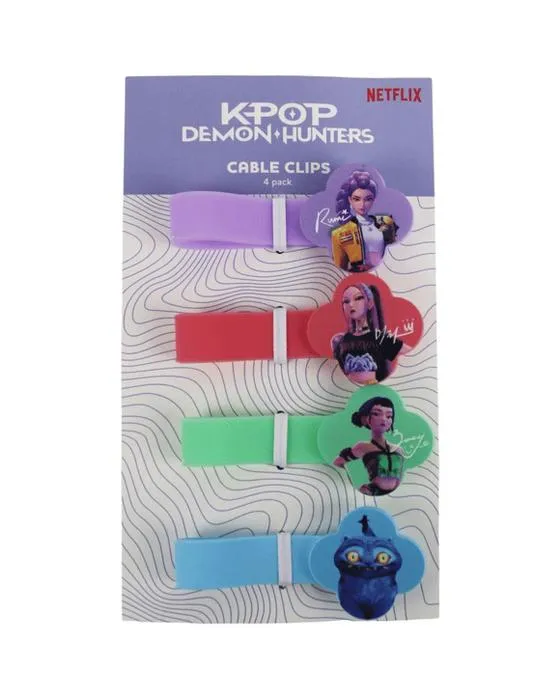 KPop Demon Hunters Cable Clips 4 Pack