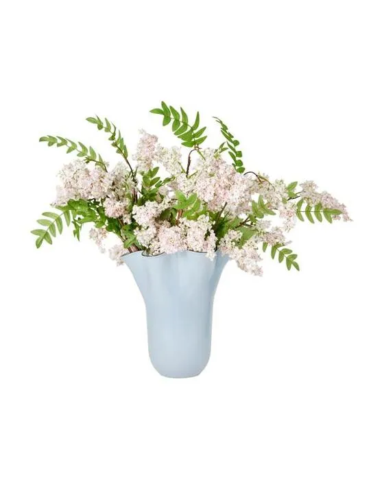 Vase en verre bleu volant