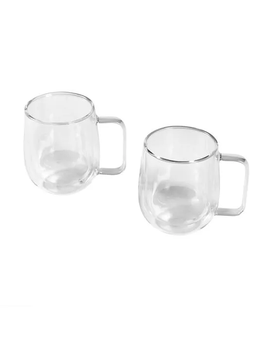 2 tasses à café double paroi