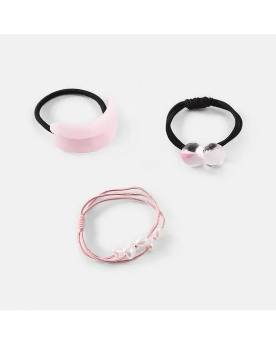 3 Packs de cheveux acryliques - Rose et noir