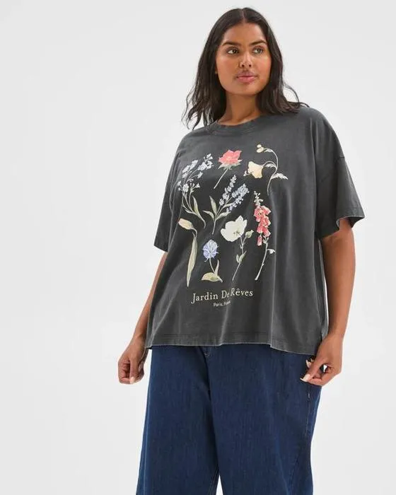 T-shirt Cible Plus Taille de coton graphique australien Split