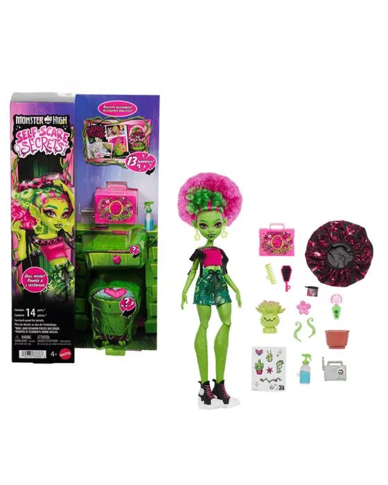 14 pièces Monster High Self-Scare Secrets Venus McFlytrap Poupée de mode et accessoires Set