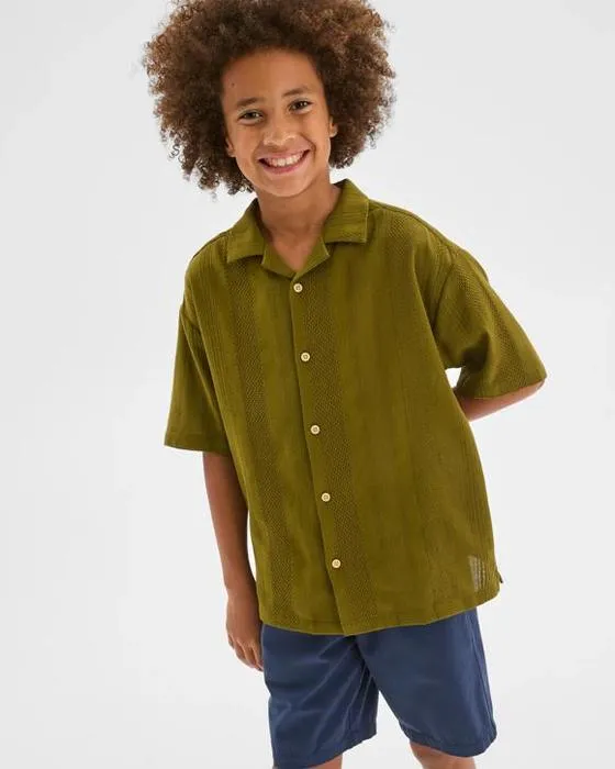 Cible Enfants Australienne Cotton Texturé manches courtes Chemise
