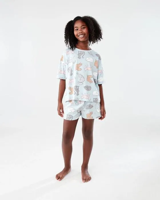 Jeu de pyjama de Jersey à manches courtes