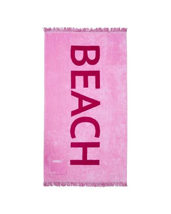 Torchon de plage extra large - rose