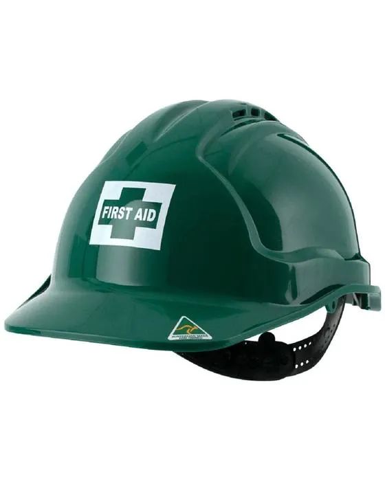 Tuffgard Vented Safety Casquette dure Premiers soins Vert