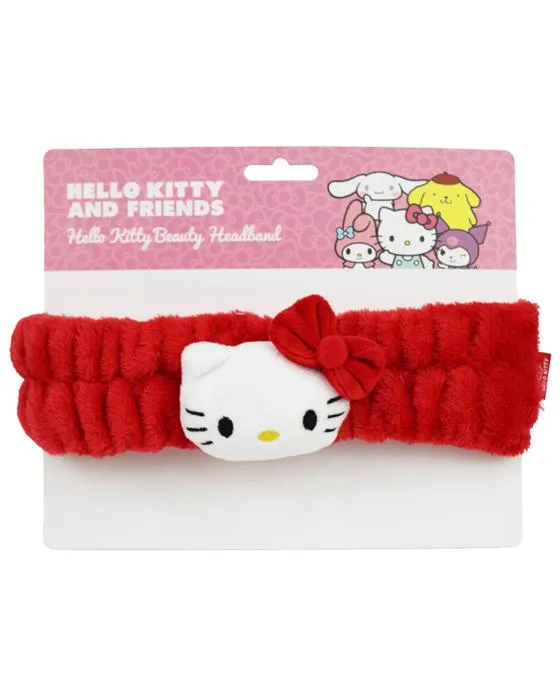 Bonjour Kitty et amis bandeau de maquillage fluffy - Rouge