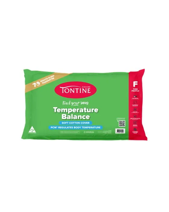 Oreiller de balance de température en tontine - Taille unique - Blanc