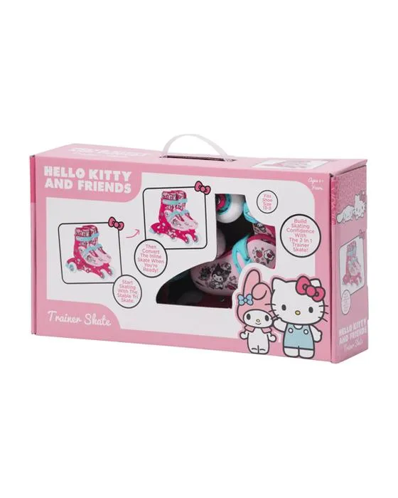 Bonjour Kitty et amis 2-en-1 Patins de formateur - Rose, taille 13 à 3