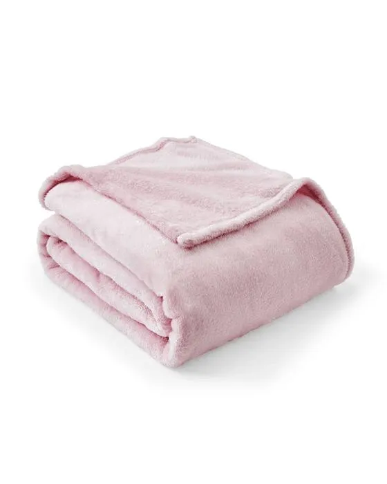 Couverture en peluche - Lit simple, rose