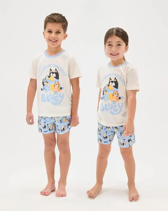 Jeu de pyjama en coton australien bleuté
