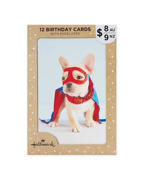 12 cartes d'anniversaire Pack Hallmark - Super chien et joyeux anniversaire