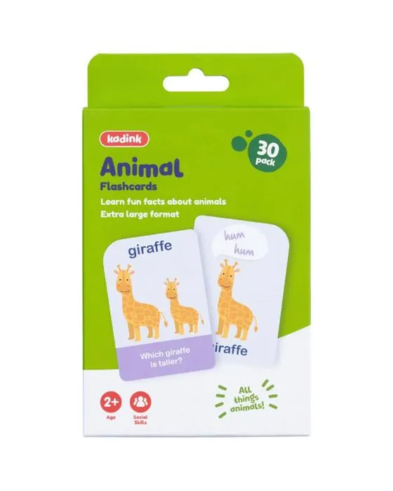 Kadink grandes cartes-éclair 30 Pack animaux