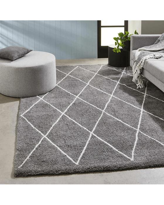 Trellis Rug - Gris, Extra Large - 270cm x 180cm