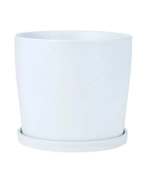 Pot en céramique avec soucoupe - Anko - Multi