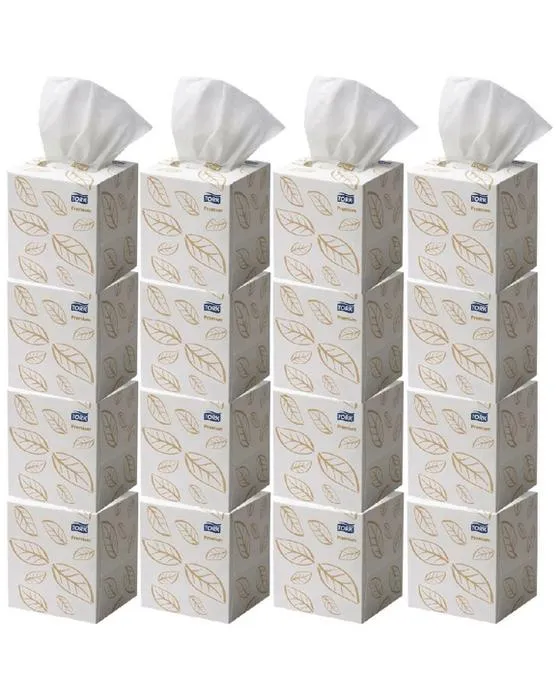 Tork Premium Cube 2 Ply Tissus faciaux 90 feuilles 24 boîtes