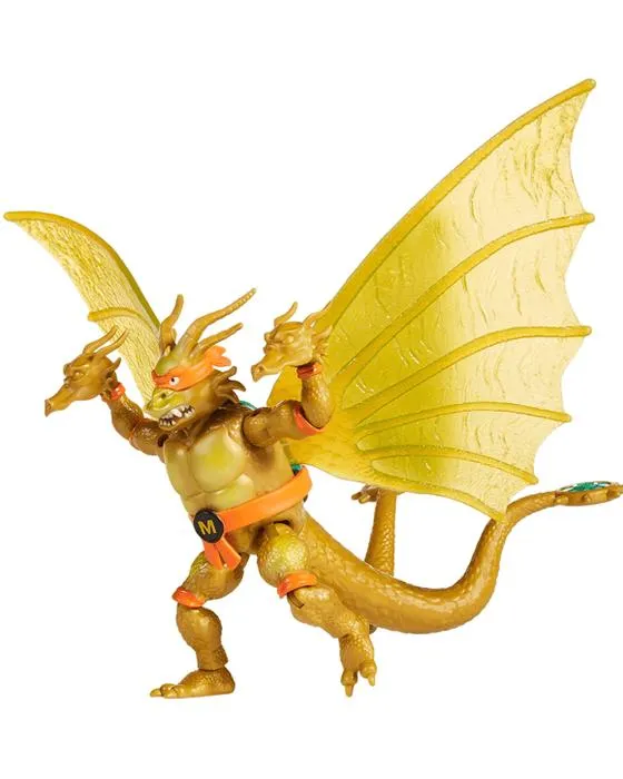 Les jeunes mutants de tortues ninja x Godzilla Figures - Michel-Ange x Roi Ghidorah - Multi