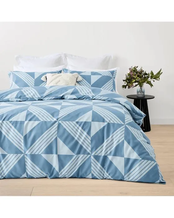Ensemble de couverture de patch Zac - lit Queen, bleu
