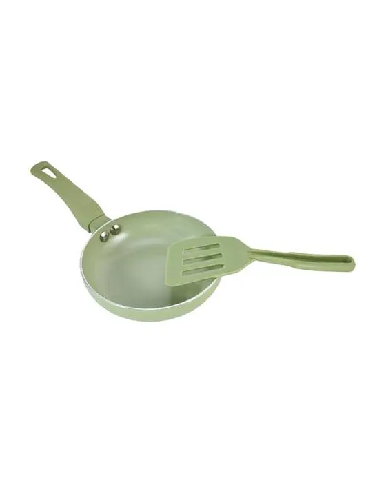 14cm Mini poêle avec oeuf - vert