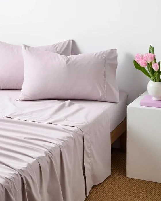 Cible Australien coton 250 Fil de filet de feuille de compte - Lit simple - violet