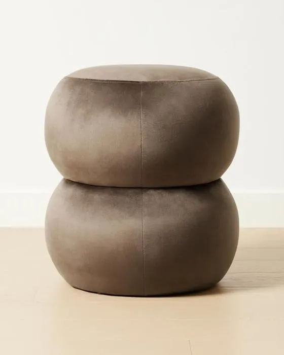Aleks Velvet Ottoman