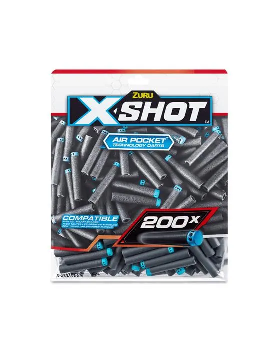 XSHOT Excel Darts Recharge Pack (200 Darts) par ZURU - Gris