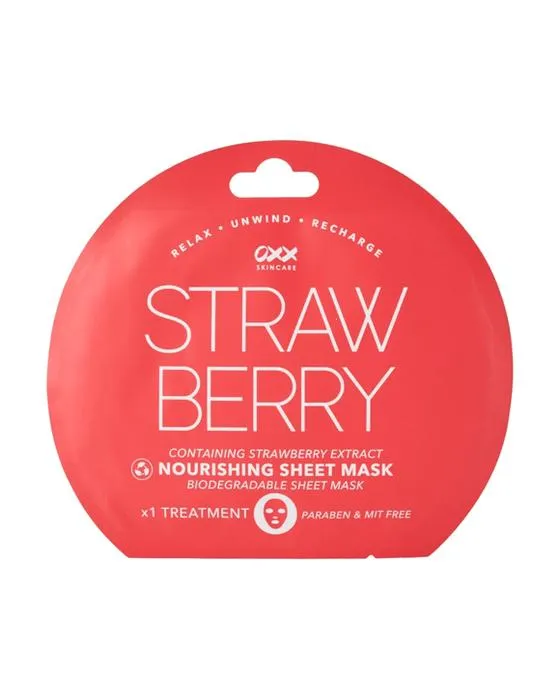 Masque de feuille de soin de la peau OXX 20ml - Extrait de fraise