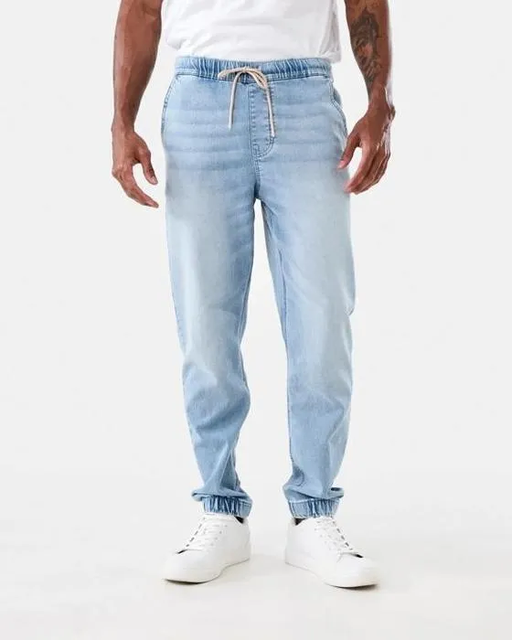 Joggers denim cuffés
