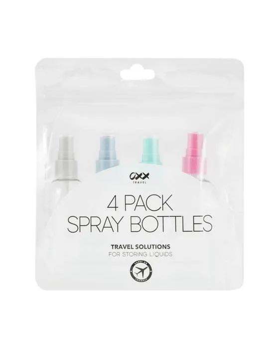 Bouteilles de pulvérisation de solutions de voyage 4 pack